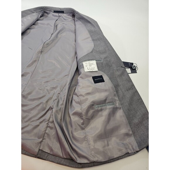 ALK men's 44S Braveman Slim Fit Gray 2-Button Suit Coat Jacket Blazer BM001 NEW - Picture 4 of 7